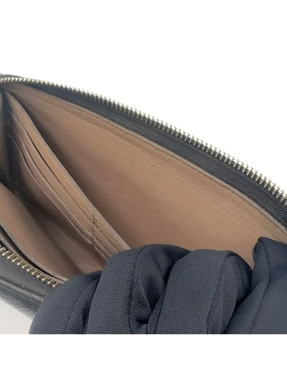 Louis Vuitton Portefeuille Comet Parnassea Leather Black L-Shaped Zipper Wallet